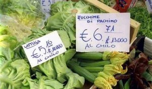 prezzi in lire ed in euro