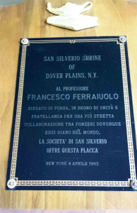 Targa Soc. S. Silverio N.Y