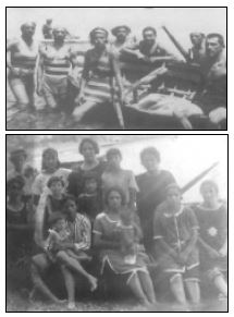 Bagnanti alla spiaggia. Ponza. 1930.