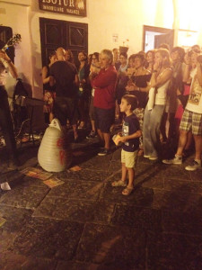 Ascoltatori con bambino