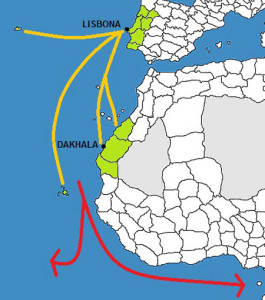Le rotte portoghesi verso l'Africa.1