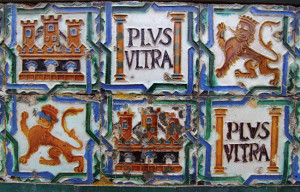 Motivo su piastrelle ceramiche all'Alcàzar di Siviglia