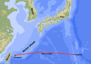 Yonaguni map