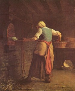 Jean François Millet. Donna che inforna il pane. 1854