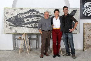 Oreste Baldini con Françoise Mouton e Renzo Russo