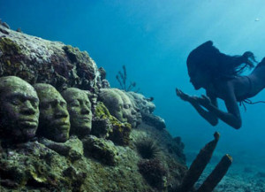 Museo subacqueo Cancun underwater Museum. Faces