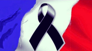 Bandiera francese a lutto