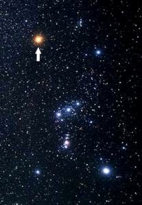 Betelgesue la seconda stella più luminosa di Orione