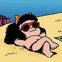 Mafalda in spiaggia