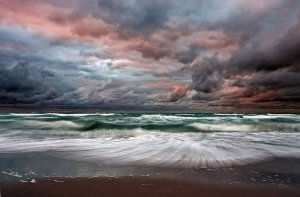 Tempesta sulla spiaggia