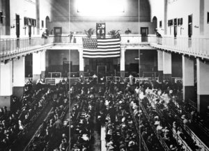 Ellis Island Hall. Foto d'epoca